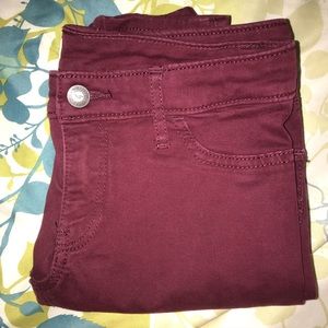 Burgundy Skinny Jeans